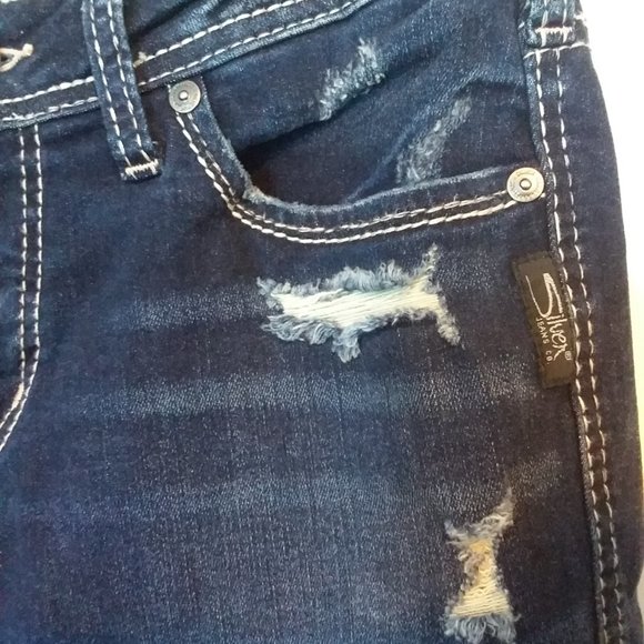 Silver Suki Capri Jeans 29x22.5 mid rise - Picture 4 of 5